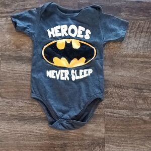 Heroes Never Sleep Gray Baby Onesie